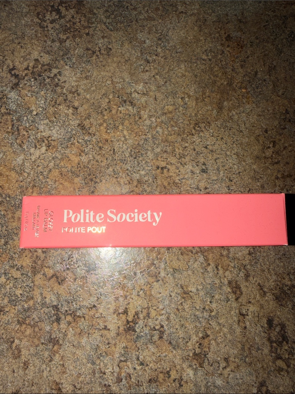 Brand new - Polite Society Polite Pout Glossy Lip Balm - Peach Bellini